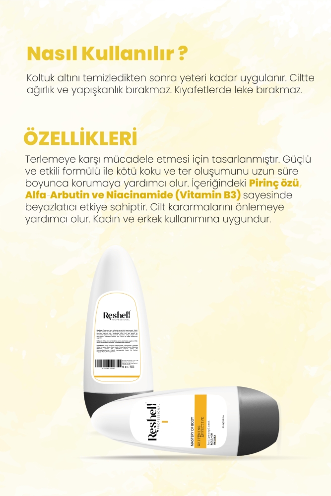 Beyazlatıcı Etkili Roll On Ter ve Koku Önlemeye Yardımcı 50ML - 4