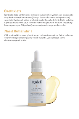 C Vitamini Serum Renk Tonu Eşitleyici Aydınlatıcı Leke Karşıtı(%10Ascorbic Acid&%10Niacinamide) - 6