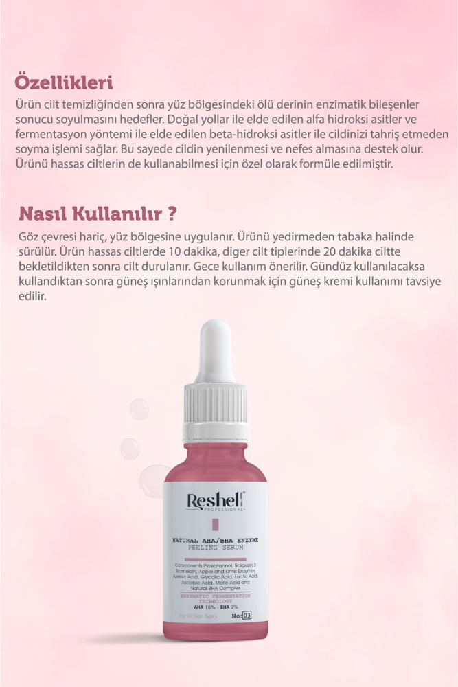 Canlandırıcı ve Cilt Tonu Eşitleyici Kırmızı Yüz Peeling Serum aha 15% + bha 2% 30ml - 6