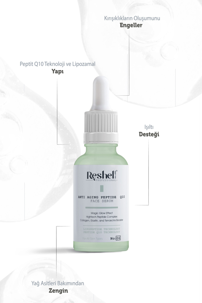 Kolajen Peptit İçerikli Yaşlanma ve Kırışıklık Karşıtı Cilt Bakım Serumu %3 Kolajen %10 Peptit 30 ML - 6