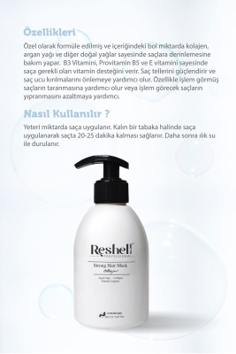 Kuru Yıpranmış Boyalı Saçlar İçin Onarıcı ve Besleyici Argan Yağlı Kolajen Saç Bakım Maskesi 300 ML - 4