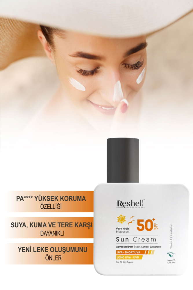 SPF 50 Yüz Güneş Kremi Yüksek Korumalı UVA-UVB 100 ml - 4